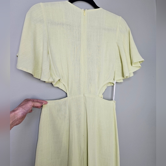 Lulus Women's Summer Journey Light Green Tie-Front Cutout Midi Dress, NWOT, MED - Picture 13 of 13